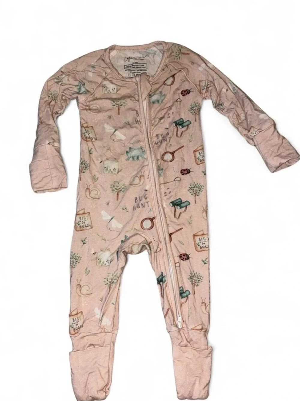 Bamboo Pajamas Baby 0-3 Boutique Lottie Dreamers Bug Hunt